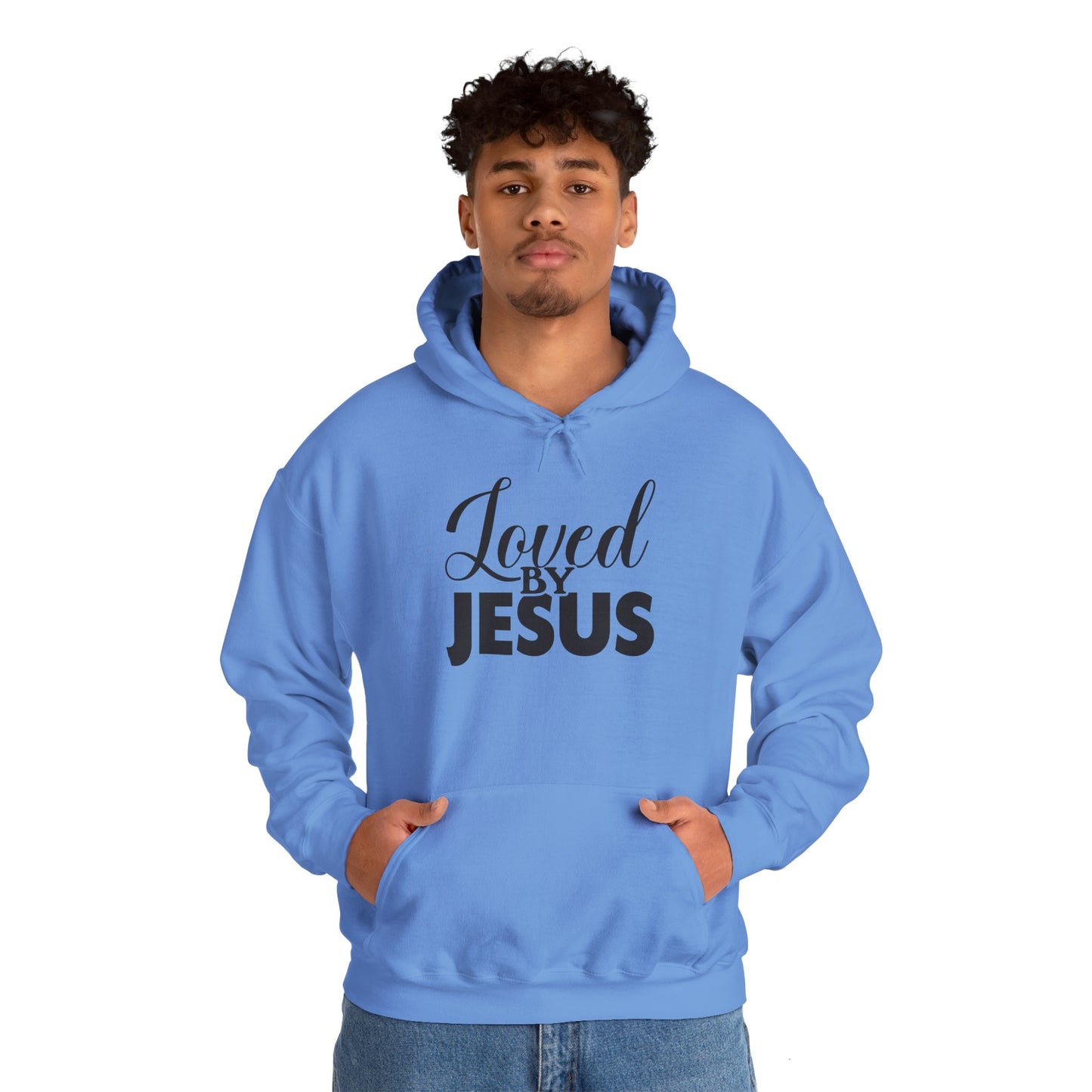 Loved by Jesus" Unisex Heavy Blend™ Hoodie – Comfortable, Stylish, Faith-Inspired Sweatshirt