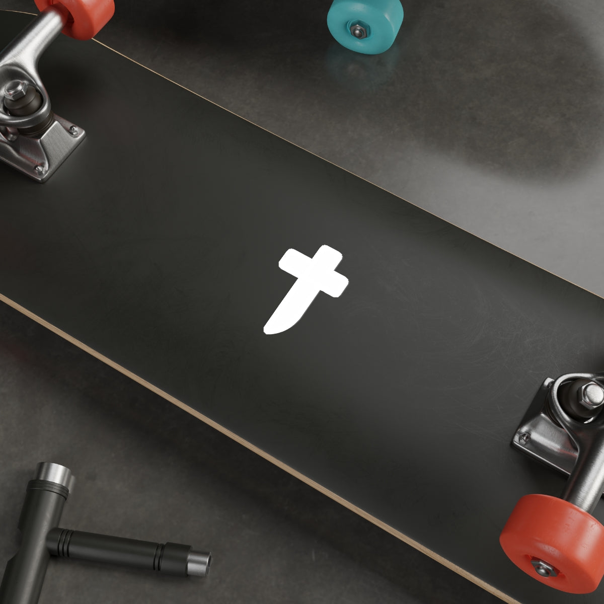 "Sword Cross Die-Cut Sticker"