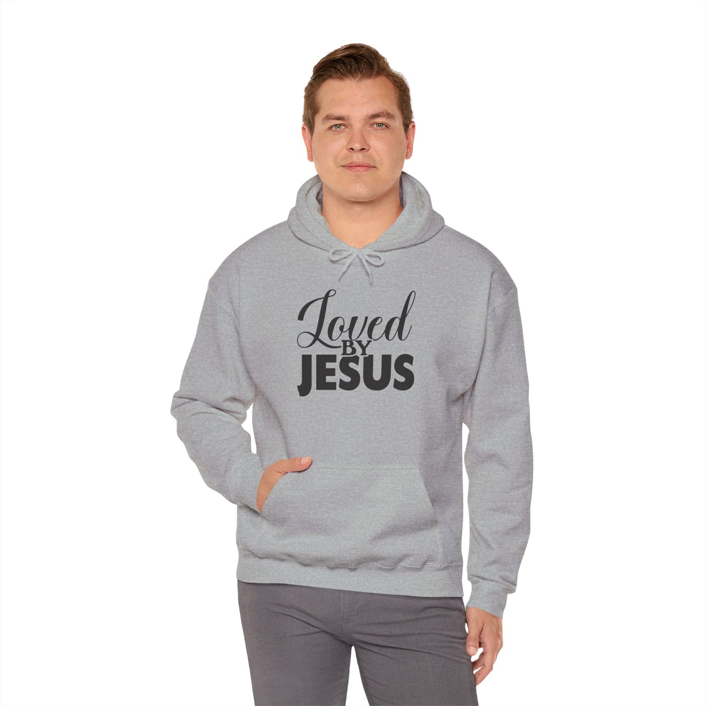 Loved by Jesus" Unisex Heavy Blend™ Hoodie – Comfortable, Stylish, Faith-Inspired Sweatshirt