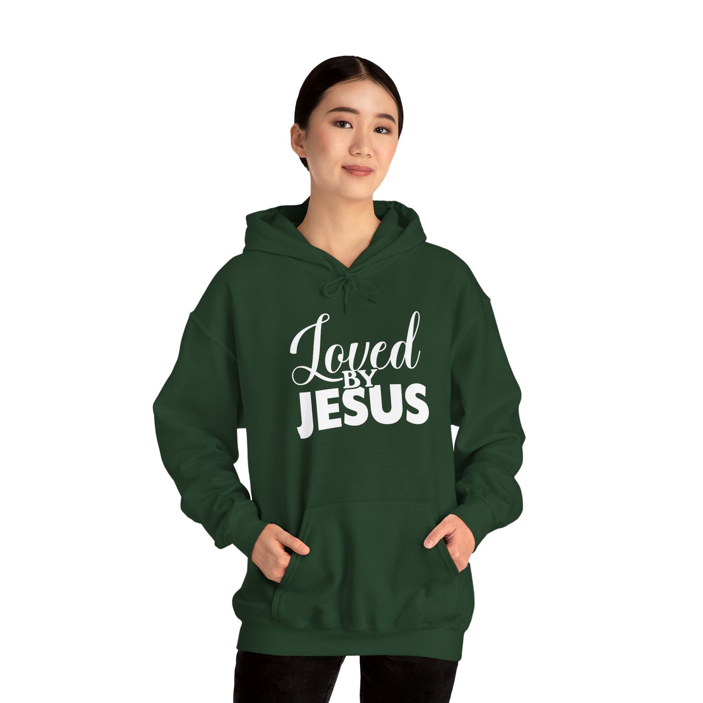 Loved by Jesus" Unisex Heavy Blend™ Hoodie – Comfortable, Stylish, Faith-Inspired Sweatshirt
