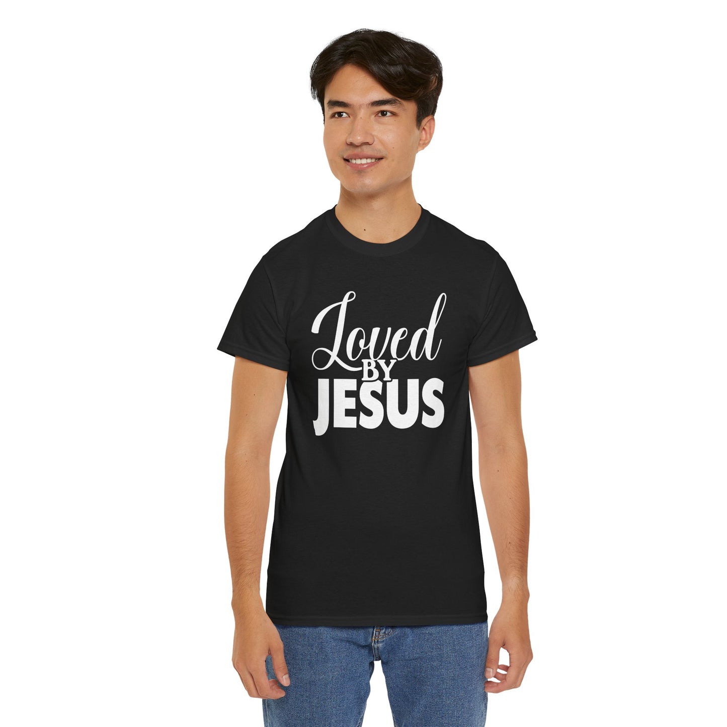 “Loved by Jesus - Unisex Heavy Cotton Tee | Faith-Based Inspirational T-Shirt for Everyday Wear”