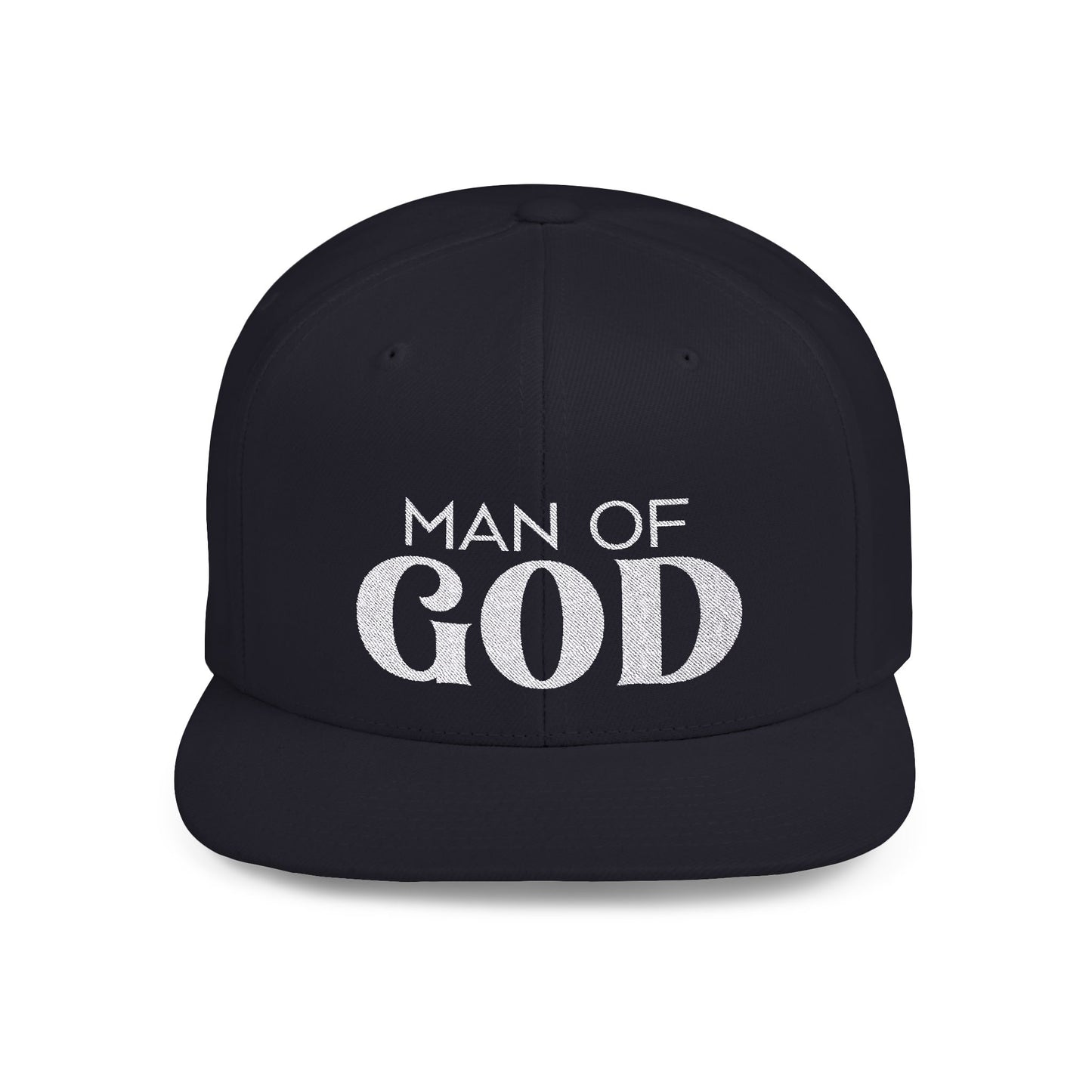 Man of God Flat Bill Snapback | Bold Christian Hat for Faith-Focused Men | Premium Streetwear Style