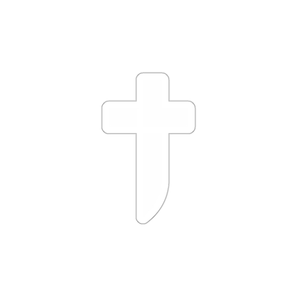 "Sword Cross Die-Cut Sticker"