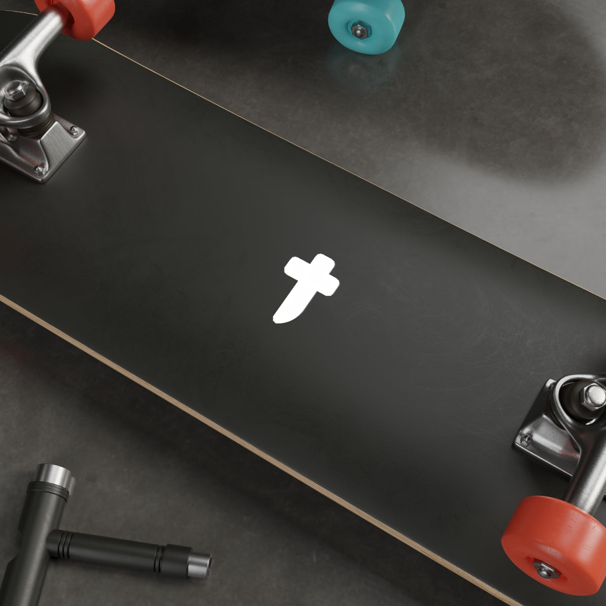 "Sword Cross Die-Cut Sticker"