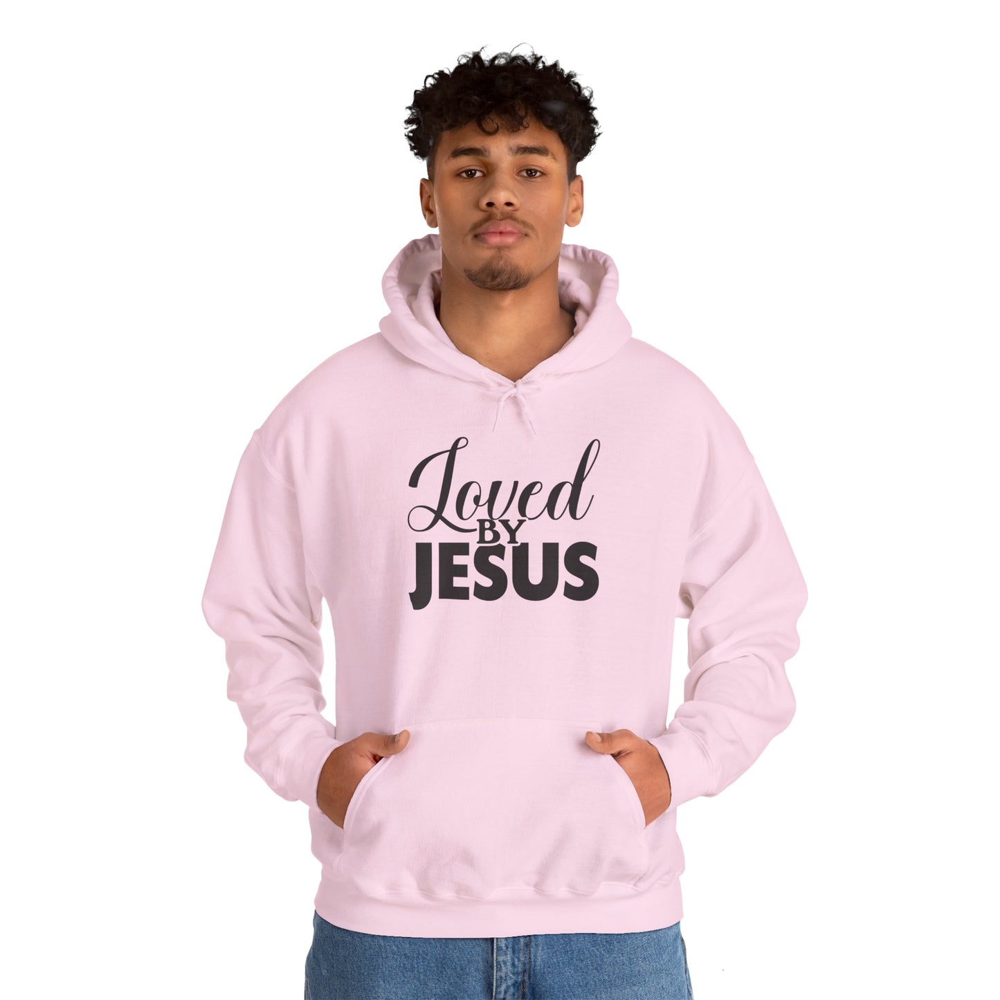Loved by Jesus" Unisex Heavy Blend™ Hoodie – Comfortable, Stylish, Faith-Inspired Sweatshirt