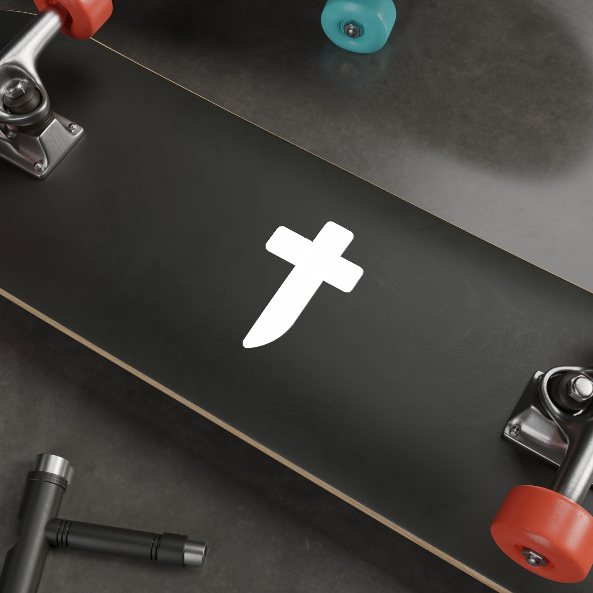 "Sword Cross Die-Cut Sticker"