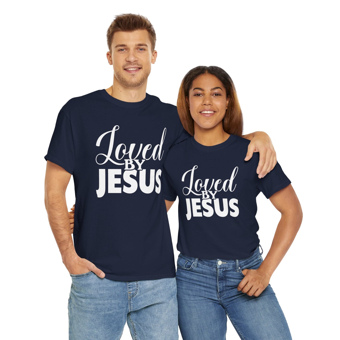 “Loved by Jesus - Unisex Heavy Cotton Tee | Faith-Based Inspirational T-Shirt for Everyday Wear”
