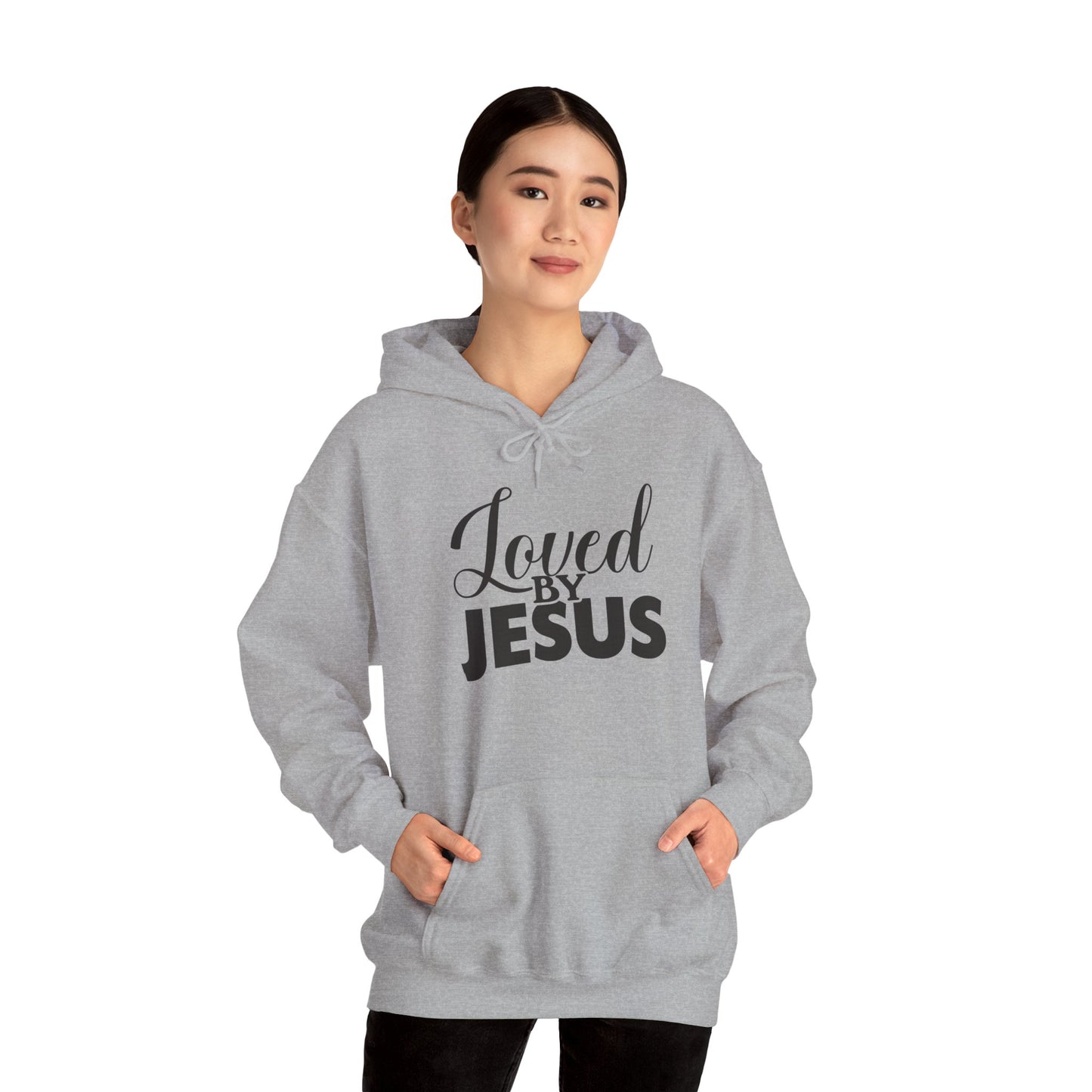 Loved by Jesus" Unisex Heavy Blend™ Hoodie – Comfortable, Stylish, Faith-Inspired Sweatshirt