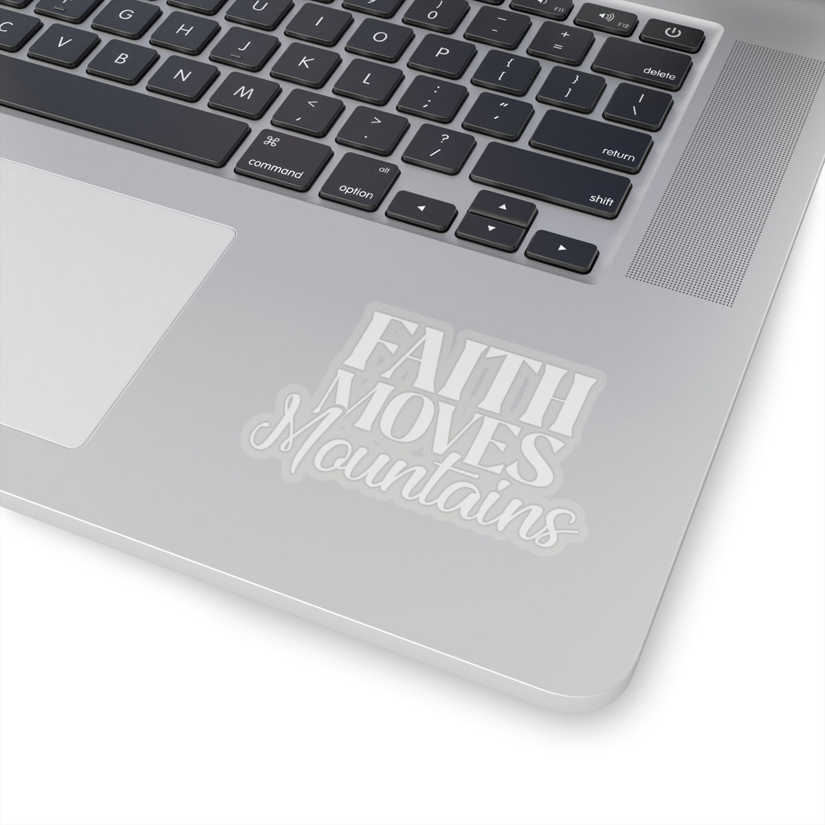 “Faith Moves Mountains Kiss-Cut Stickers – Durable, Stylish, and Perfect for Any Surface”