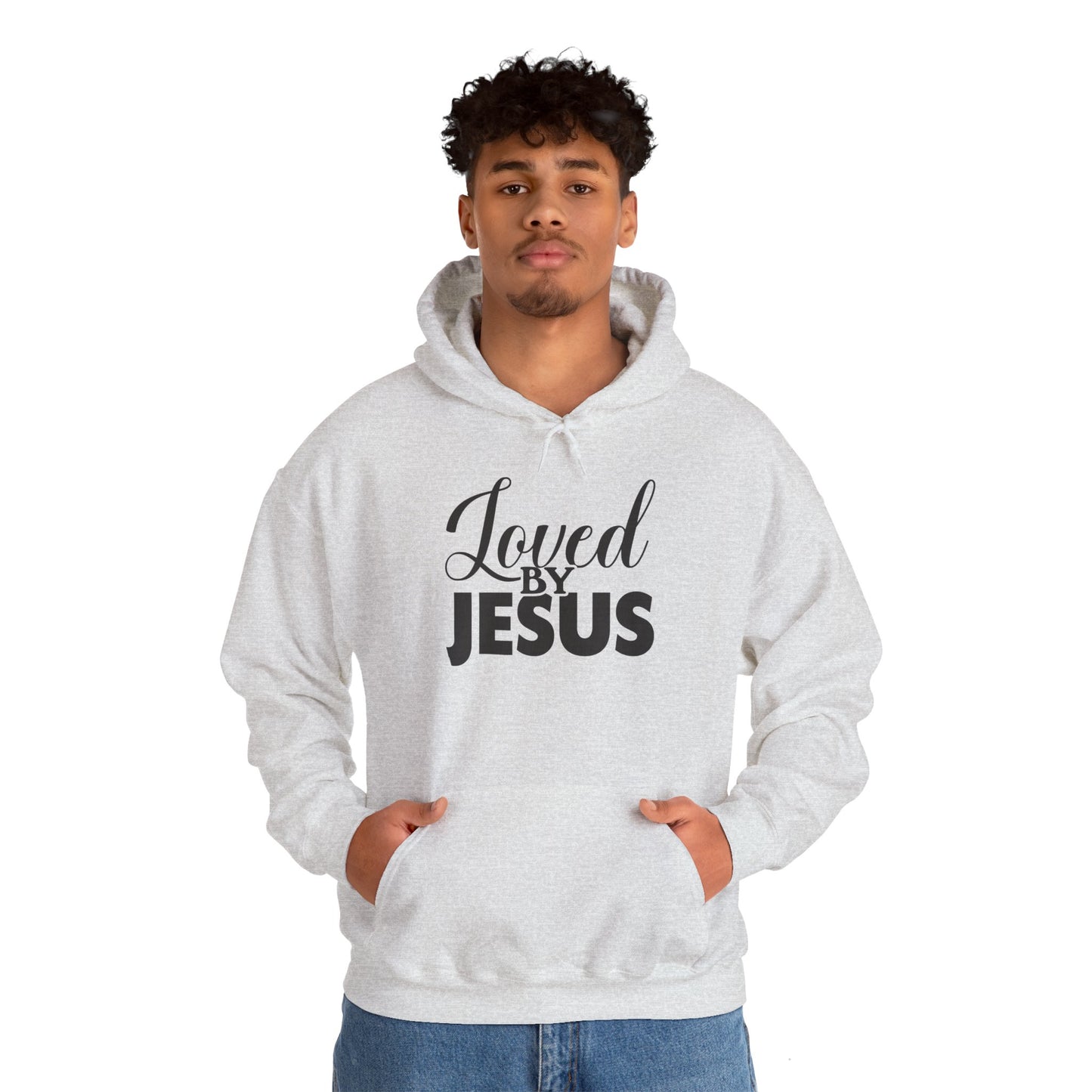 Loved by Jesus" Unisex Heavy Blend™ Hoodie – Comfortable, Stylish, Faith-Inspired Sweatshirt
