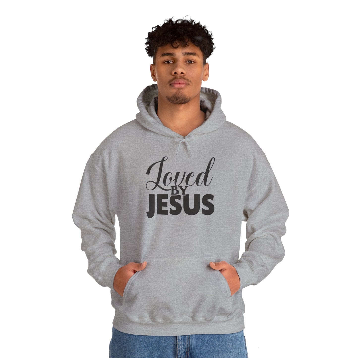 Loved by Jesus" Unisex Heavy Blend™ Hoodie – Comfortable, Stylish, Faith-Inspired Sweatshirt