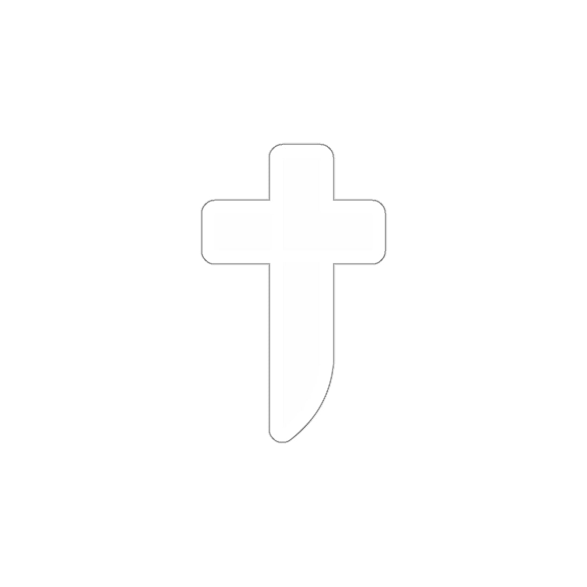 "Sword Cross Die-Cut Sticker"