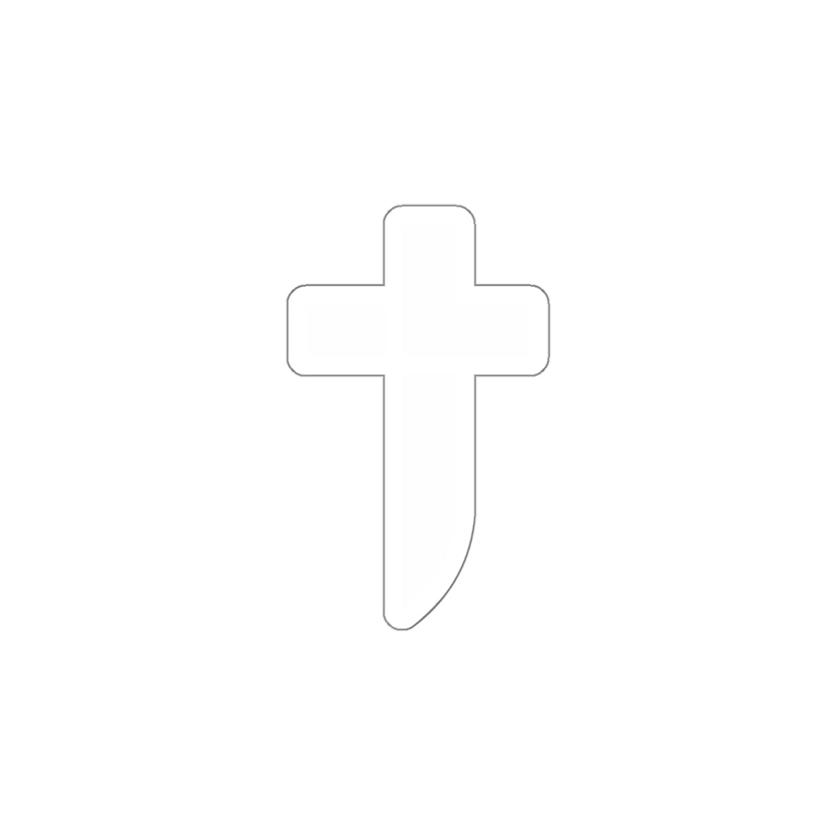 "Sword Cross Die-Cut Sticker"