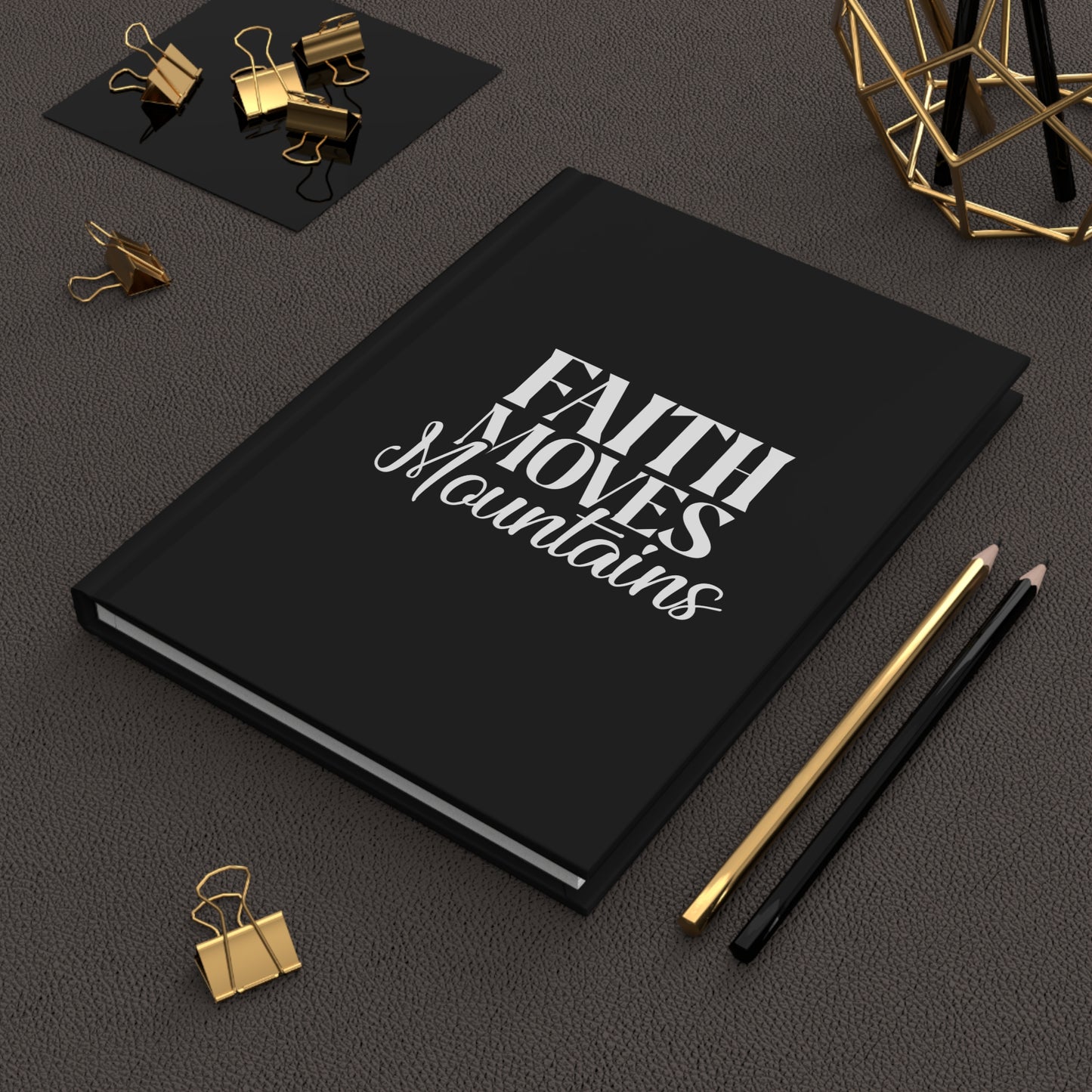 "Faith Moves Mountains Matte Hardcover Journal"