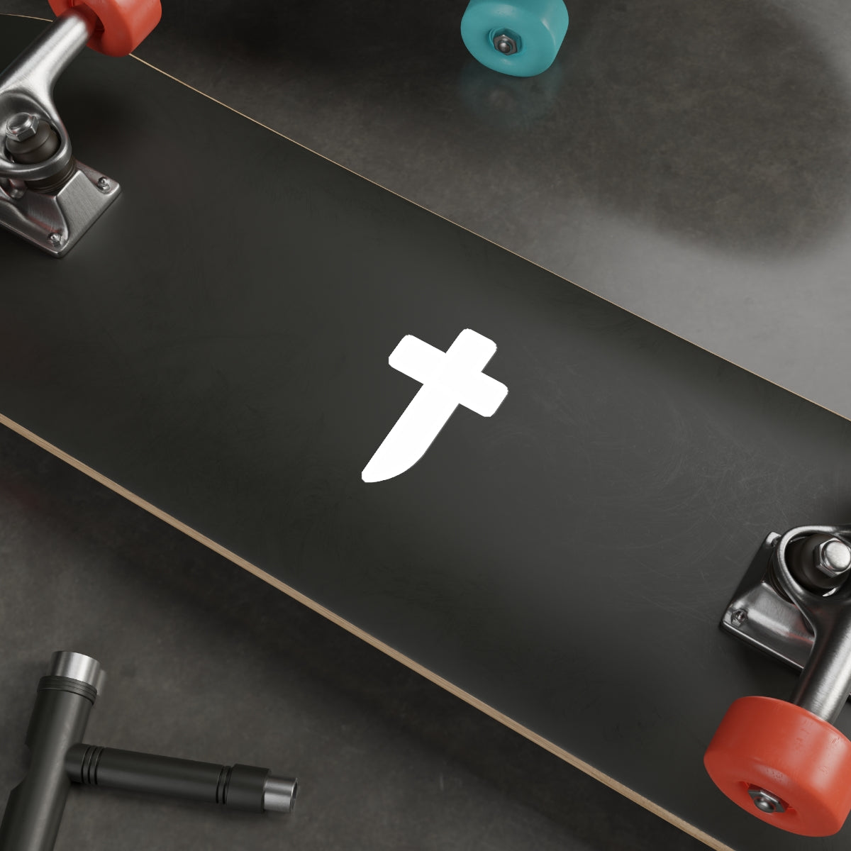 "Sword Cross Die-Cut Sticker"