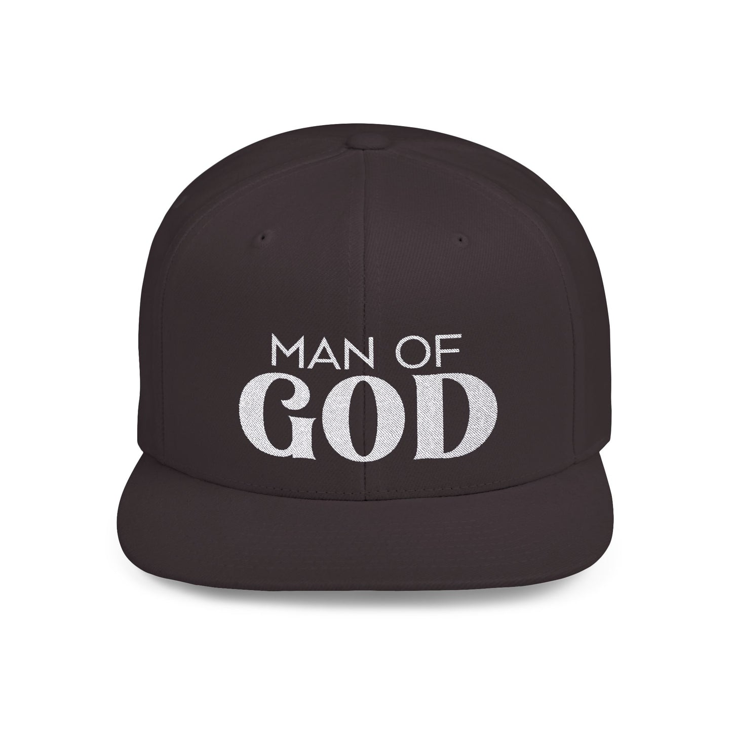 Man of God Flat Bill Snapback | Bold Christian Hat for Faith-Focused Men | Premium Streetwear Style