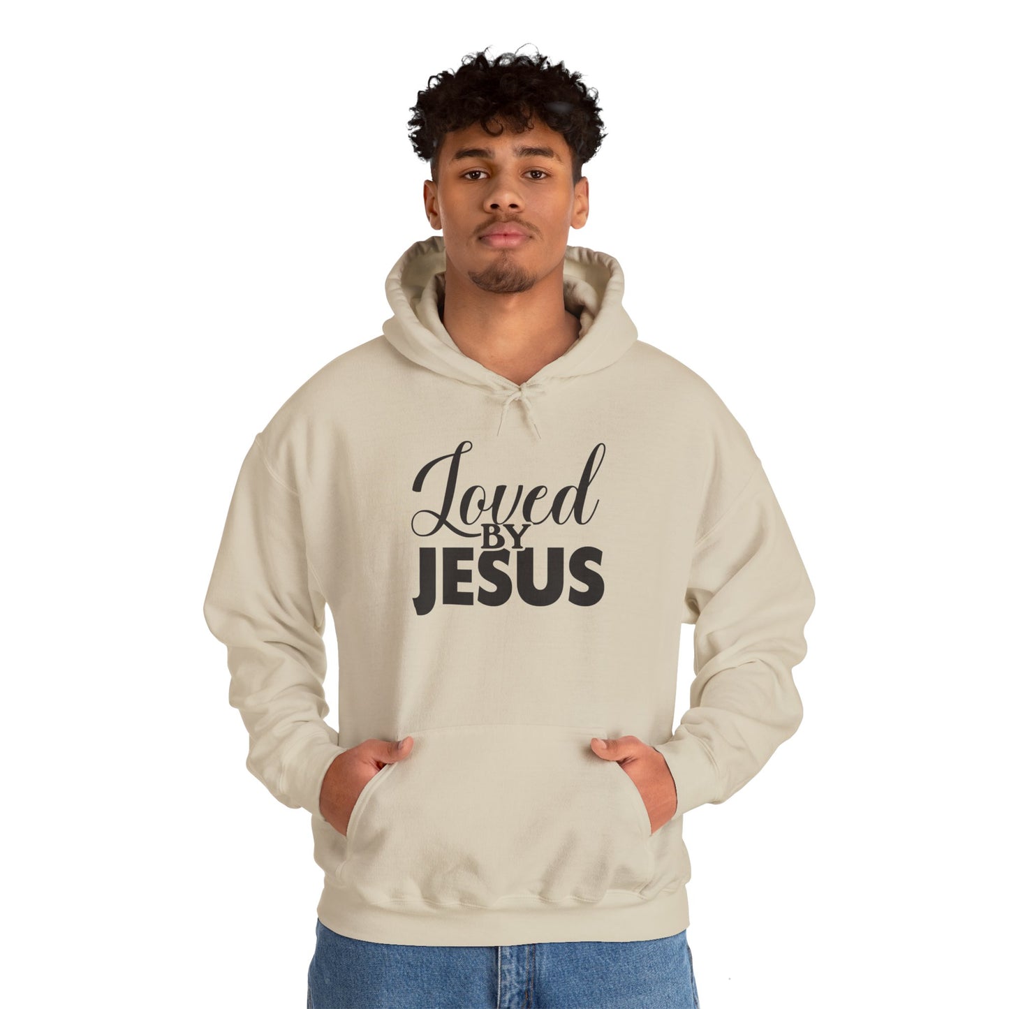 Loved by Jesus" Unisex Heavy Blend™ Hoodie – Comfortable, Stylish, Faith-Inspired Sweatshirt