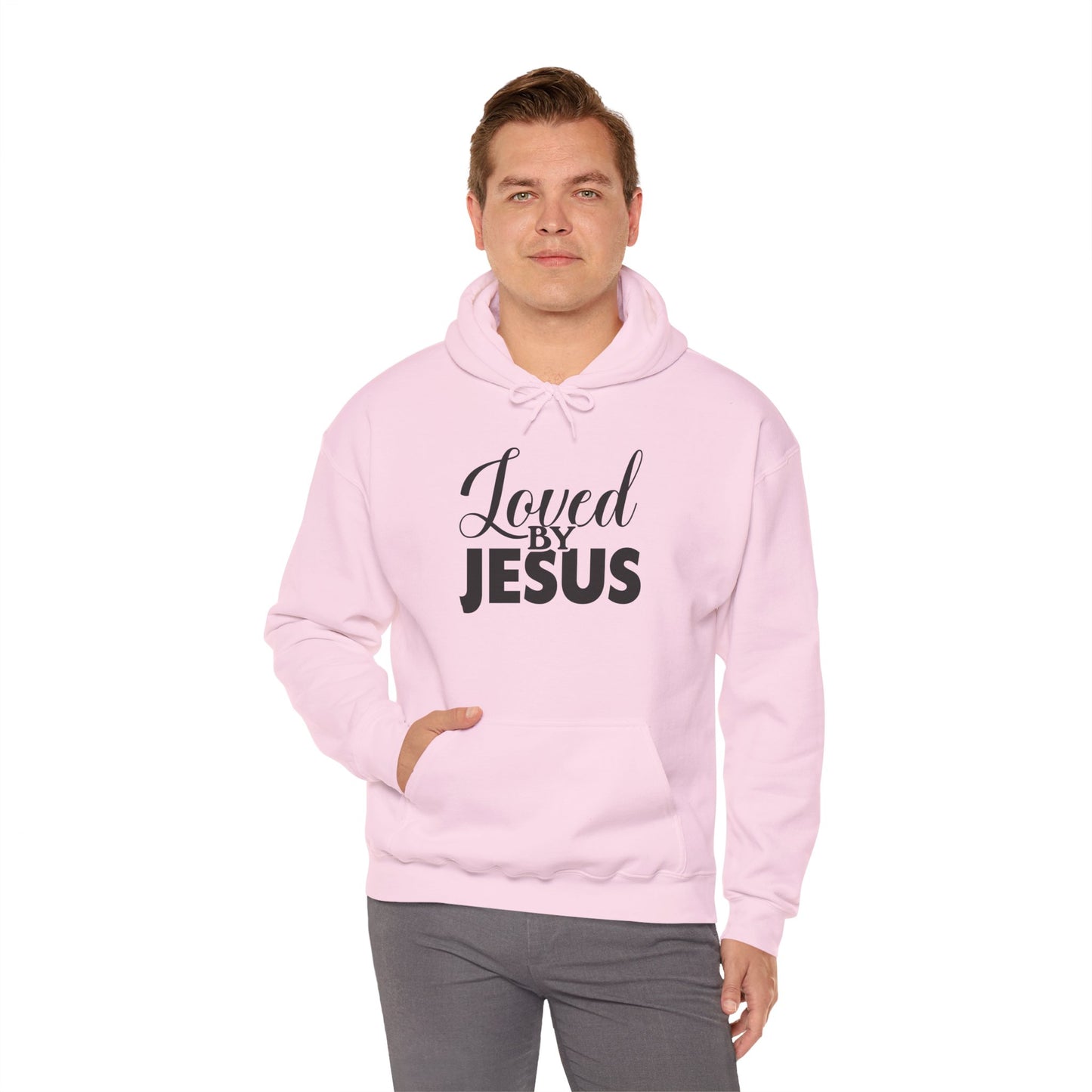 Loved by Jesus" Unisex Heavy Blend™ Hoodie – Comfortable, Stylish, Faith-Inspired Sweatshirt