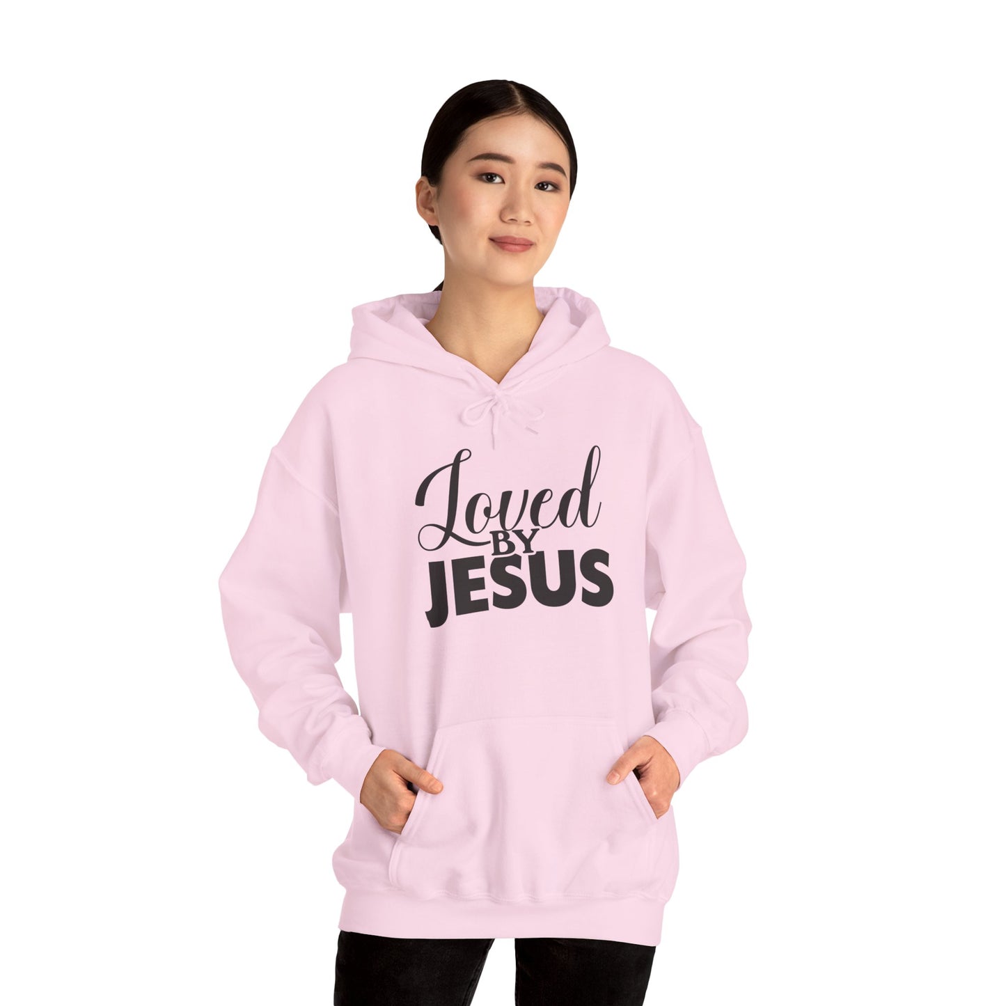 Loved by Jesus" Unisex Heavy Blend™ Hoodie – Comfortable, Stylish, Faith-Inspired Sweatshirt