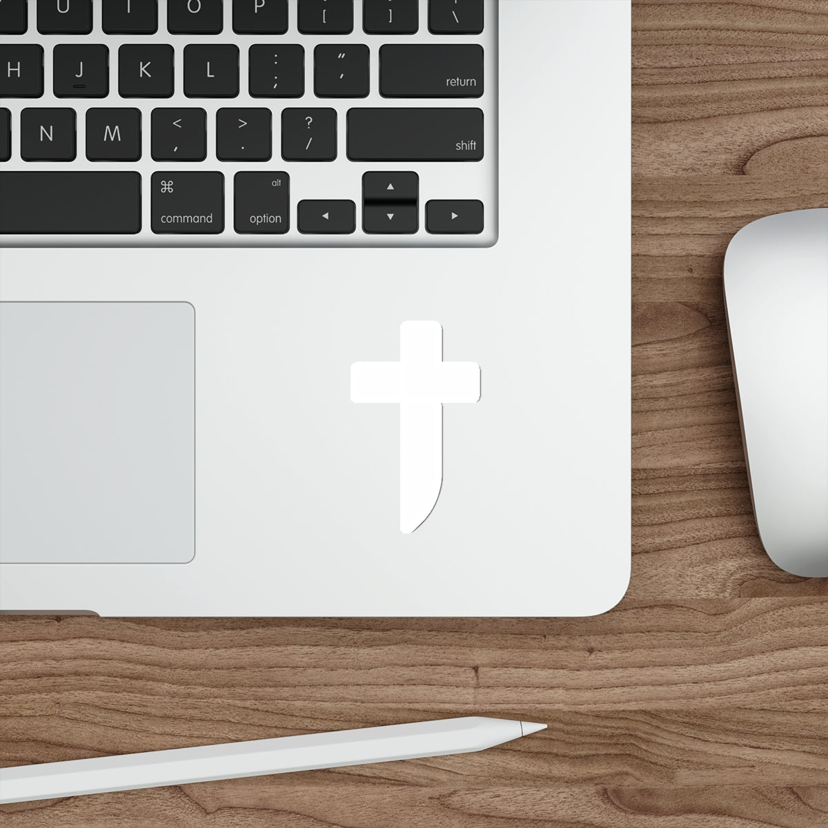 "Sword Cross Die-Cut Sticker"
