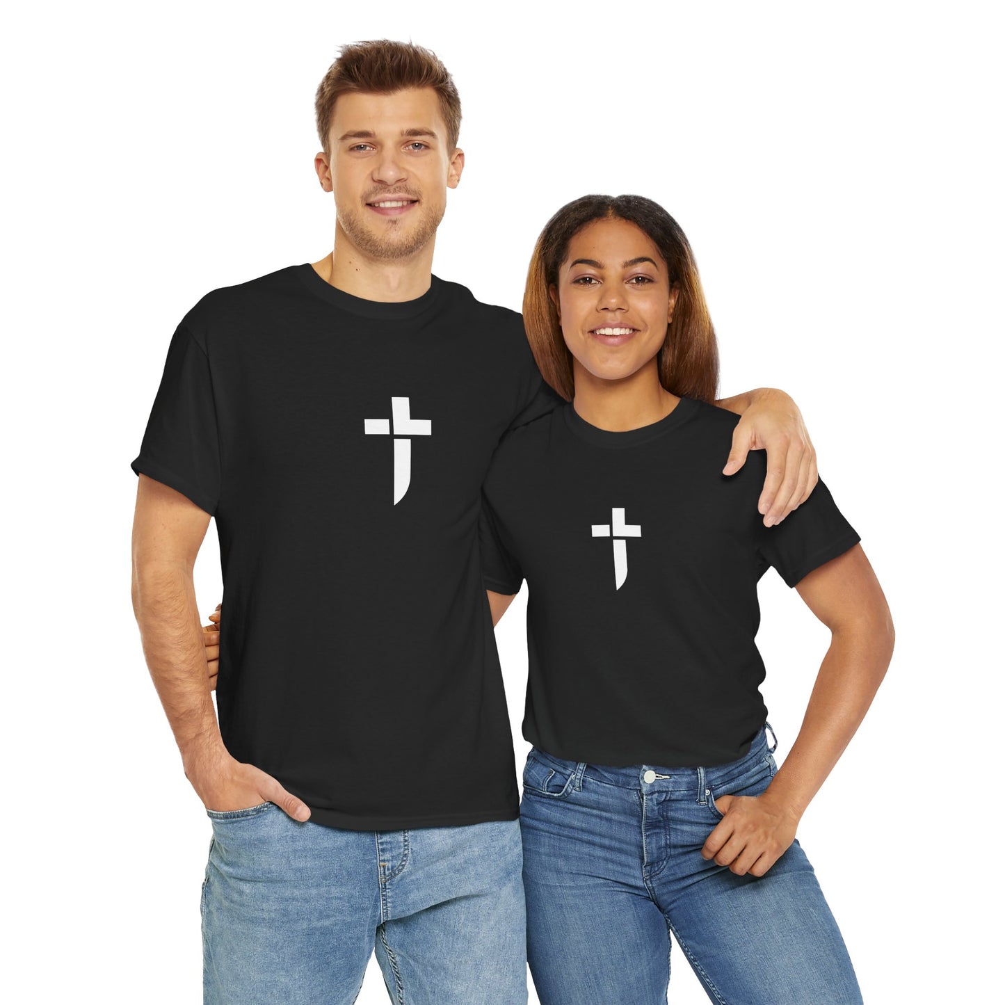 “Prayer Warrior Cross Unisex Heavy Cotton Tee”