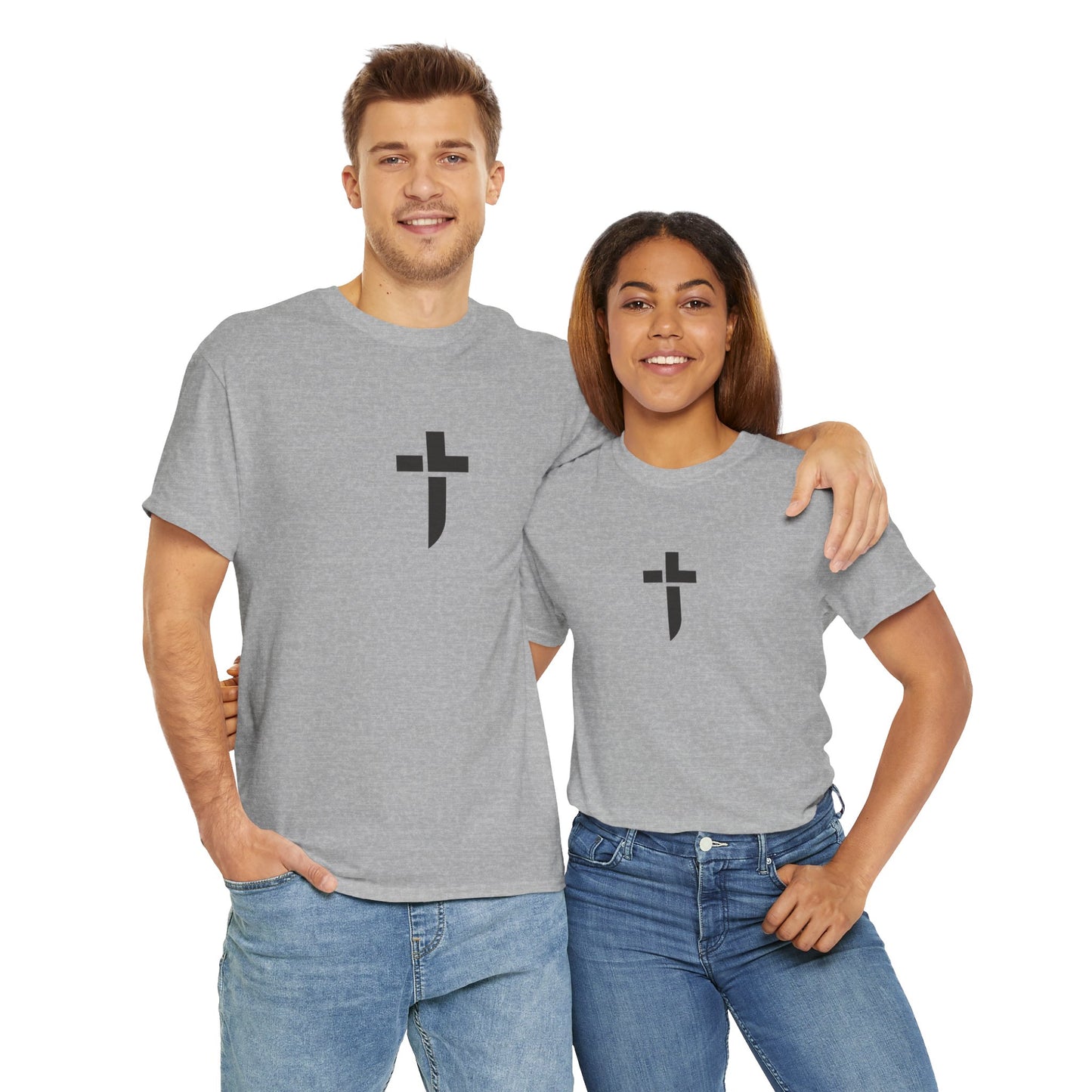 “Prayer Warrior Cross Unisex Heavy Cotton Tee”