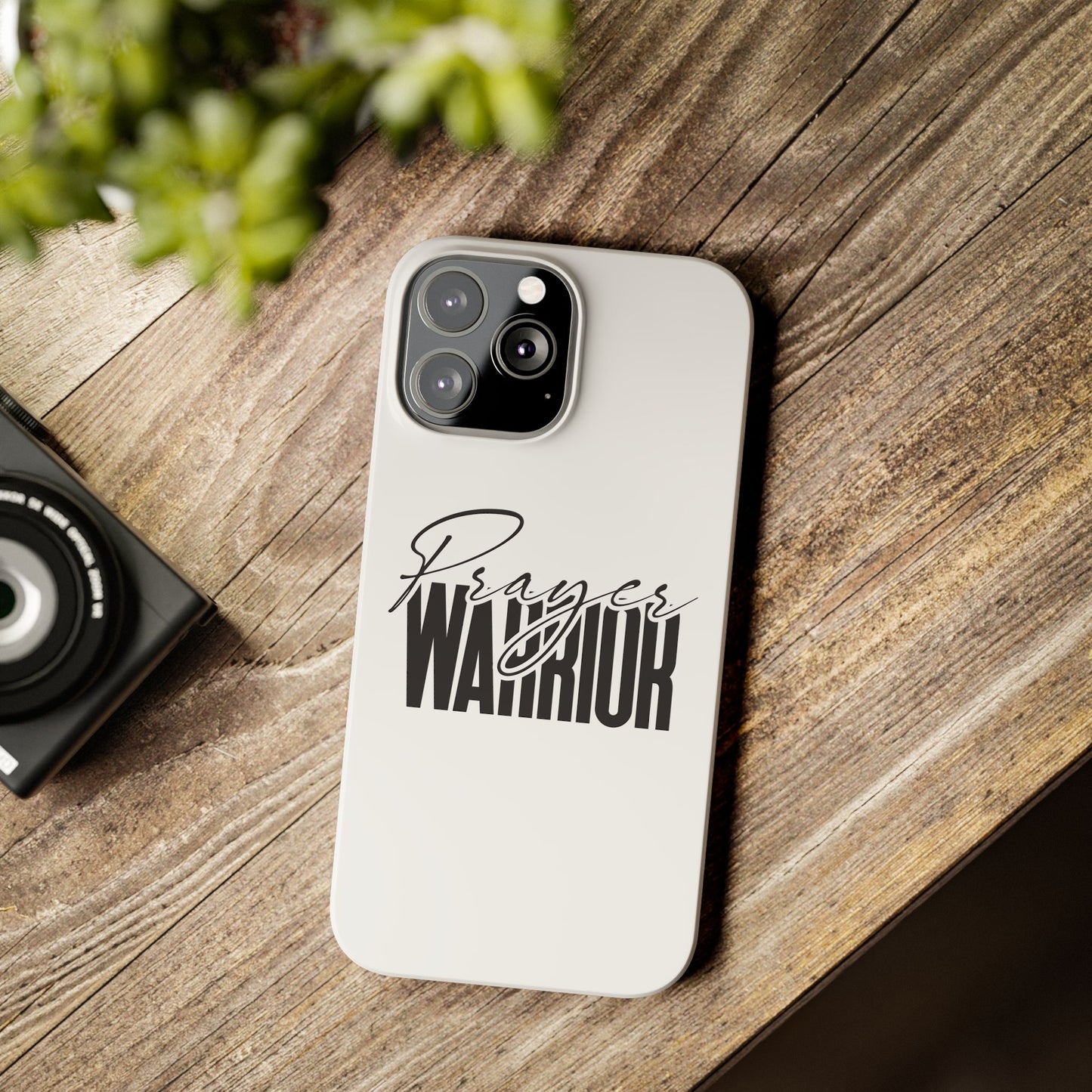 “Prayer Warrior Slim Phone Case – Sleek, Durable, and Inspirational Protection for iPhone Models 12-16”