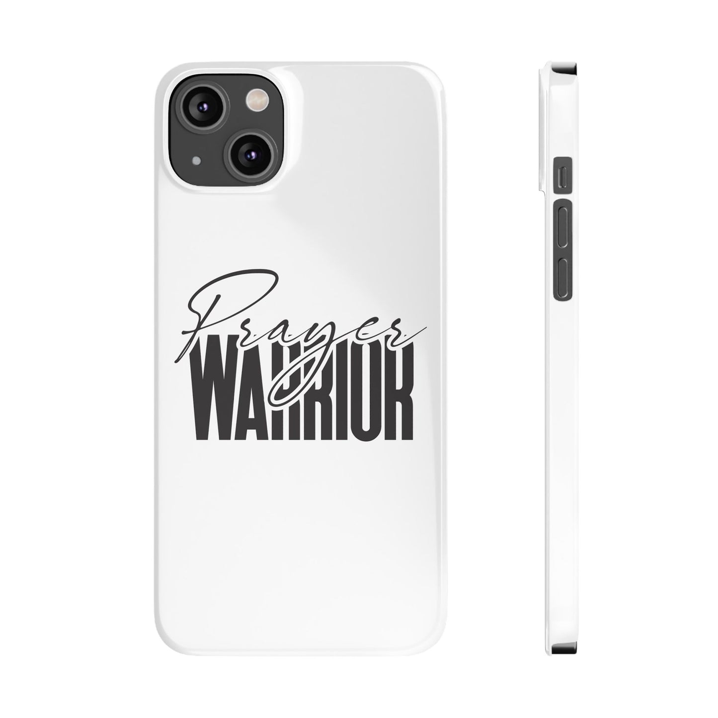 “Prayer Warrior Slim Phone Case – Sleek, Durable, and Inspirational Protection for iPhone Models 12-16”