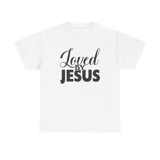 “Loved by Jesus - Unisex Heavy Cotton Tee | Faith-Based Inspirational T-Shirt for Everyday Wear”