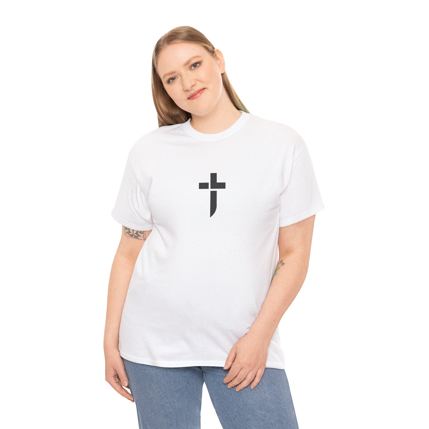 “Prayer Warrior Cross Unisex Heavy Cotton Tee”