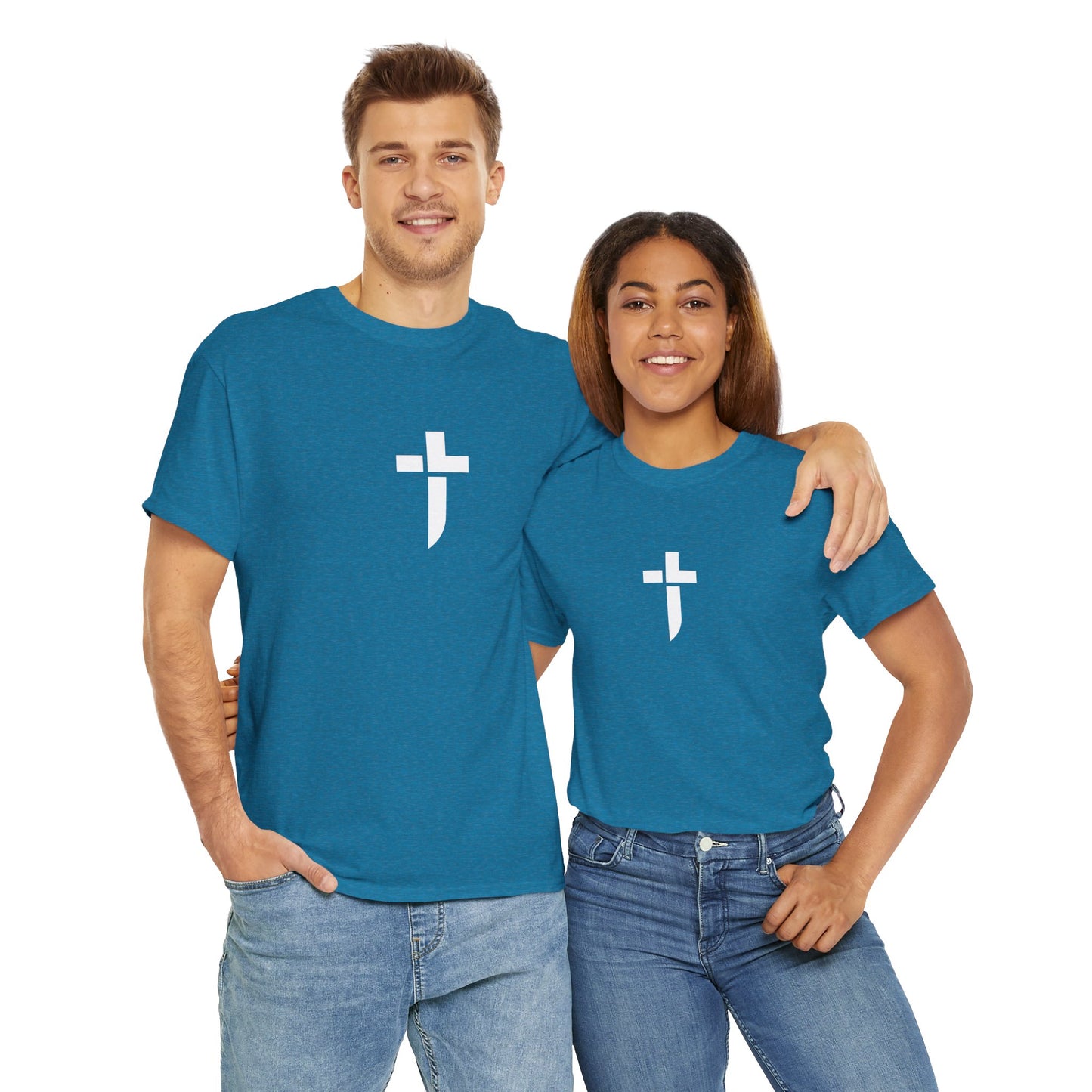 “Prayer Warrior Cross Unisex Heavy Cotton Tee”