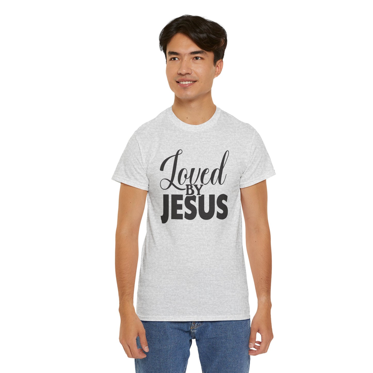 “Loved by Jesus - Unisex Heavy Cotton Tee | Faith-Based Inspirational T-Shirt for Everyday Wear”