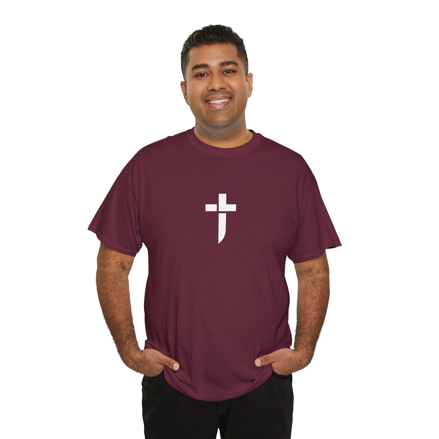 “Prayer Warrior Cross Unisex Heavy Cotton Tee”