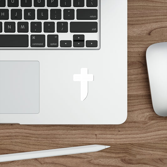 "Sword Cross Die-Cut Sticker"