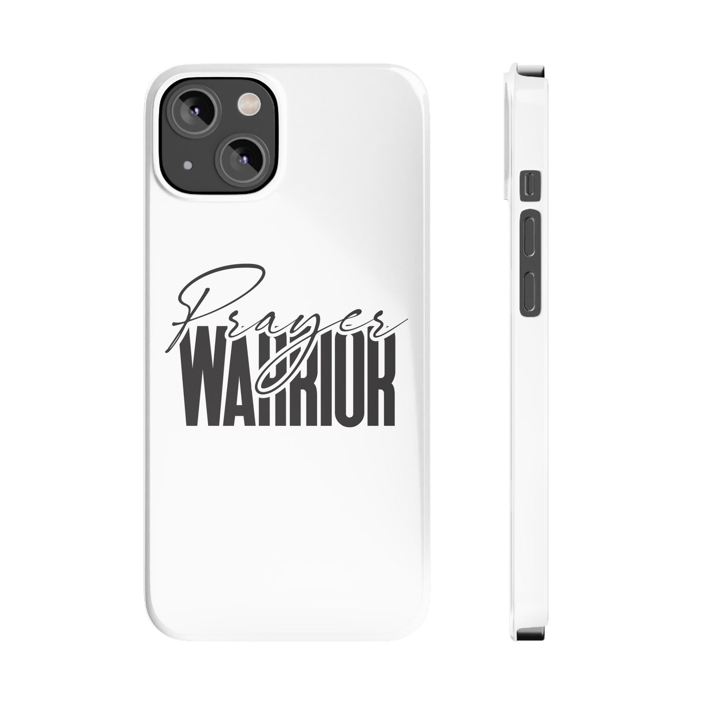 “Prayer Warrior Slim Phone Case – Sleek, Durable, and Inspirational Protection for iPhone Models 12-16”