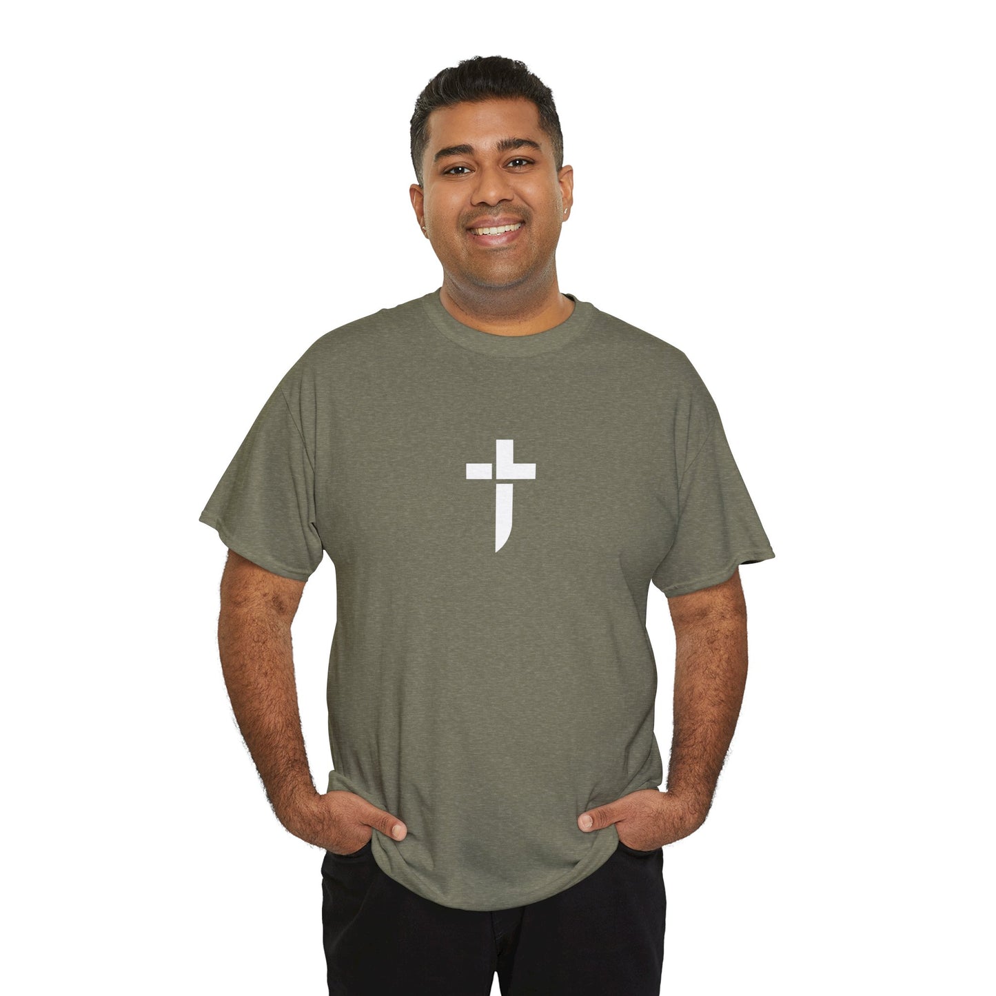 “Prayer Warrior Cross Unisex Heavy Cotton Tee”