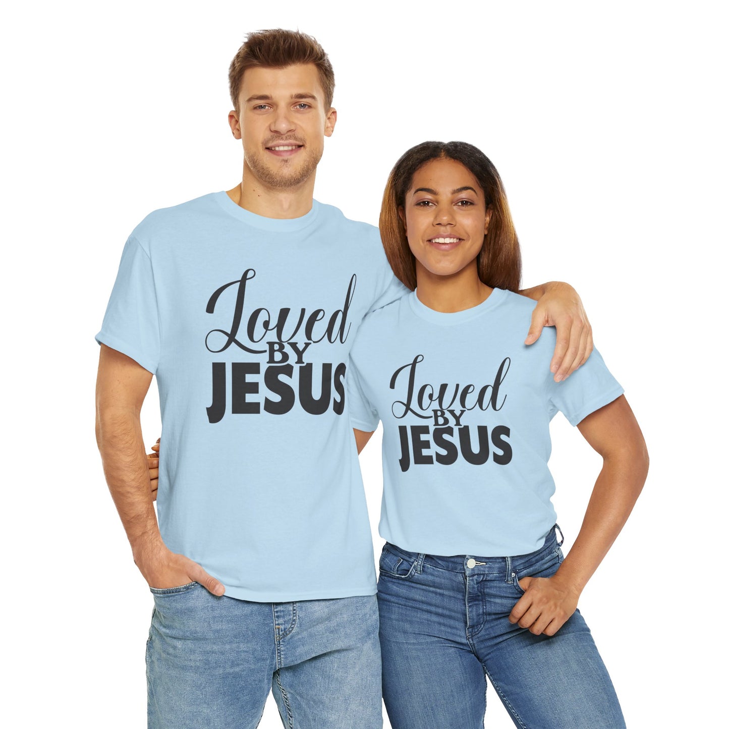“Loved by Jesus - Unisex Heavy Cotton Tee | Faith-Based Inspirational T-Shirt for Everyday Wear”