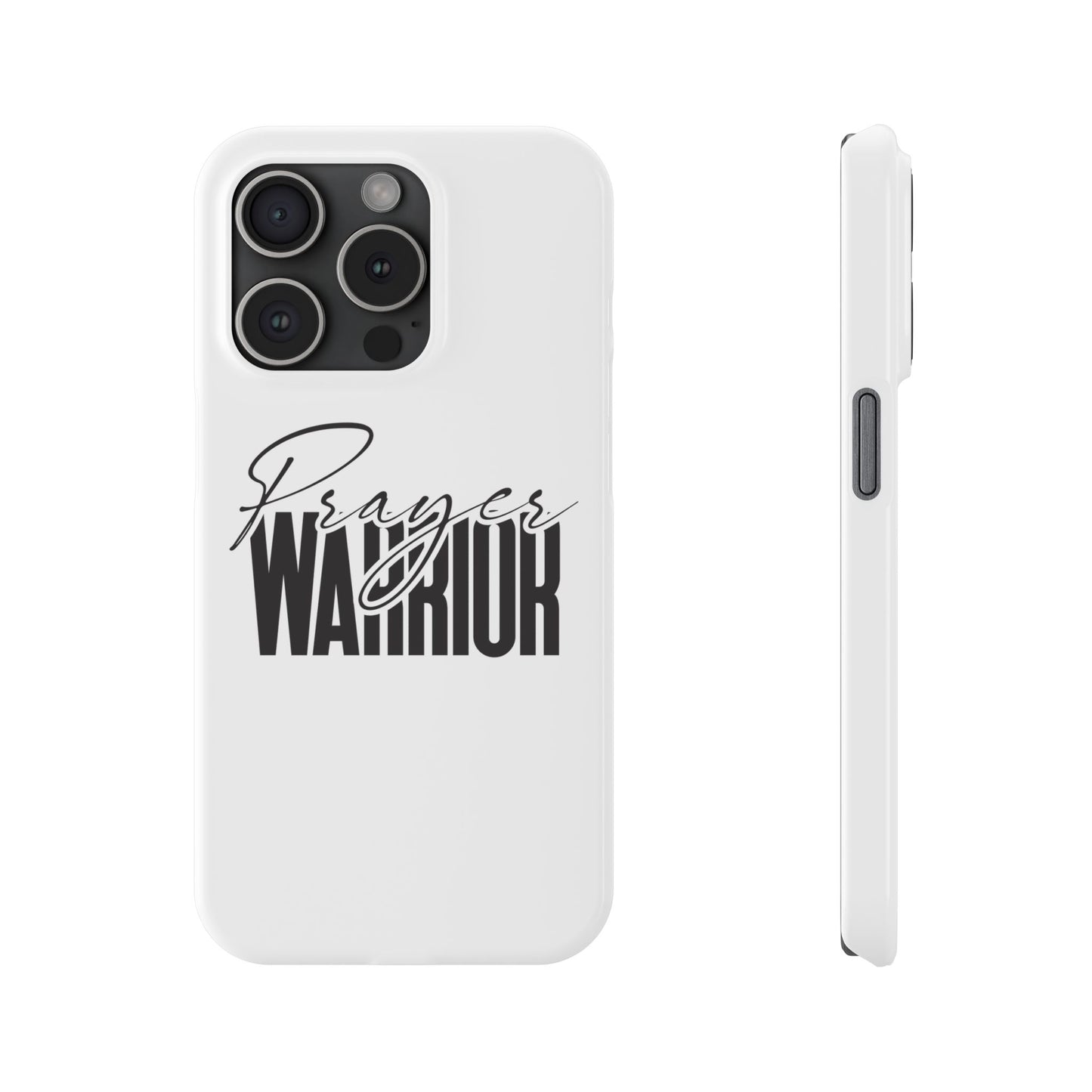 “Prayer Warrior Slim Phone Case – Sleek, Durable, and Inspirational Protection for iPhone Models 12-16”