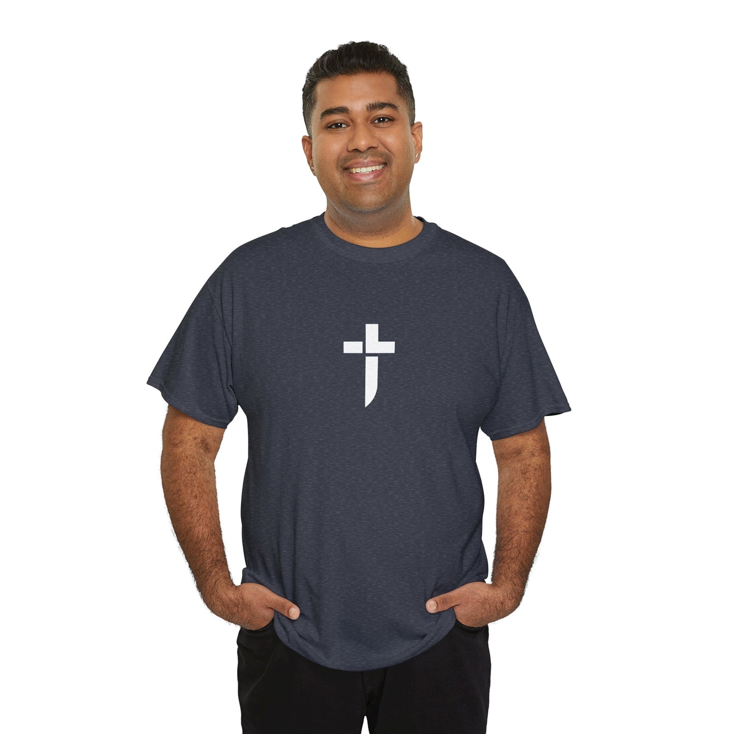 “Prayer Warrior Cross Unisex Heavy Cotton Tee”