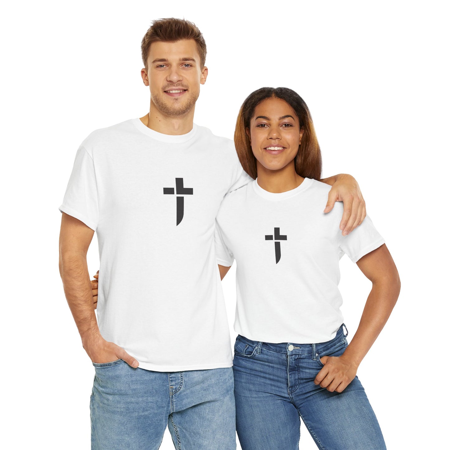 “Prayer Warrior Cross Unisex Heavy Cotton Tee”