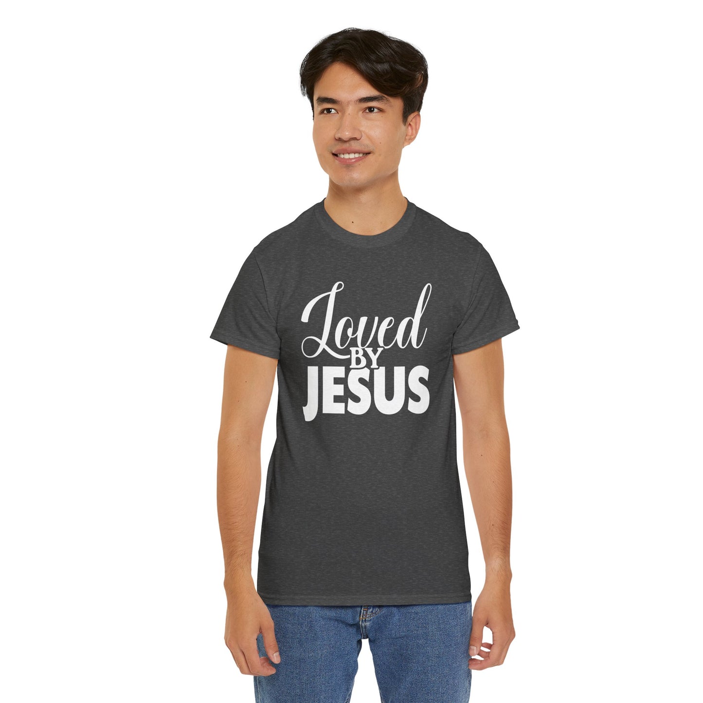 “Loved by Jesus - Unisex Heavy Cotton Tee | Faith-Based Inspirational T-Shirt for Everyday Wear”