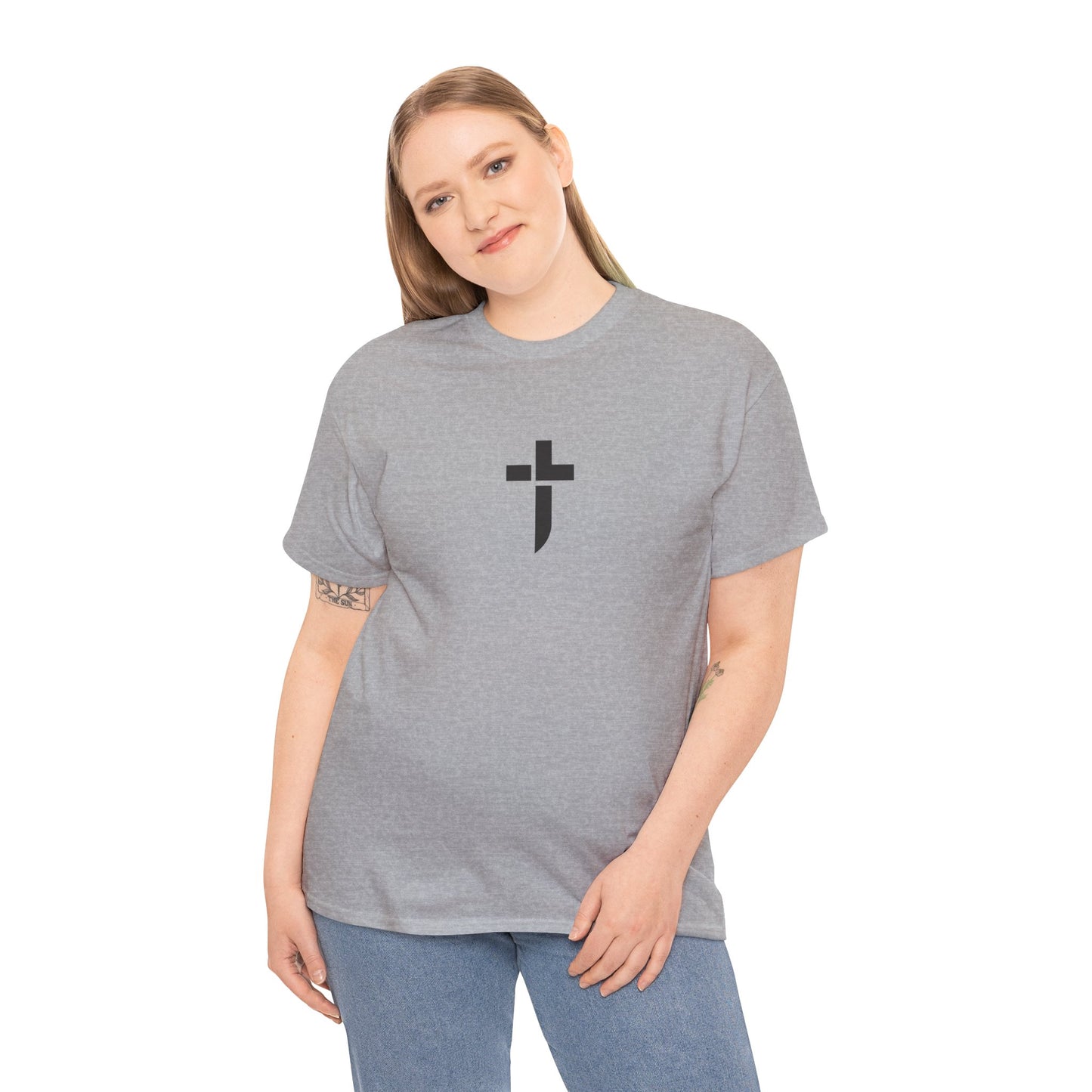 “Prayer Warrior Cross Unisex Heavy Cotton Tee”