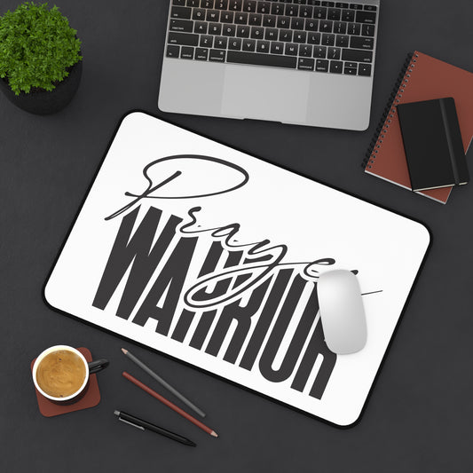 "Prayer Warrior Desk Mat - Durable, Non-Slip, and Stylish Workspace Accessory for Home or Office Use"