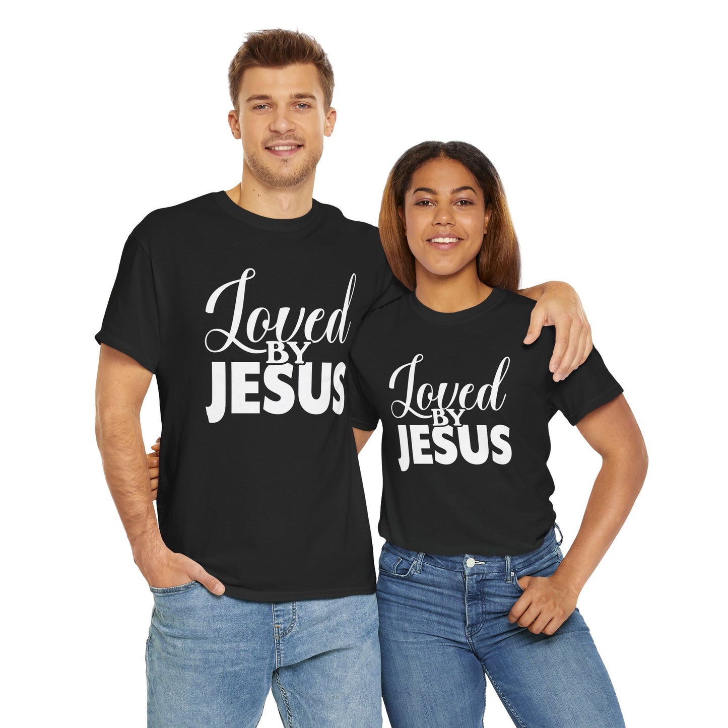 “Loved by Jesus - Unisex Heavy Cotton Tee | Faith-Based Inspirational T-Shirt for Everyday Wear”