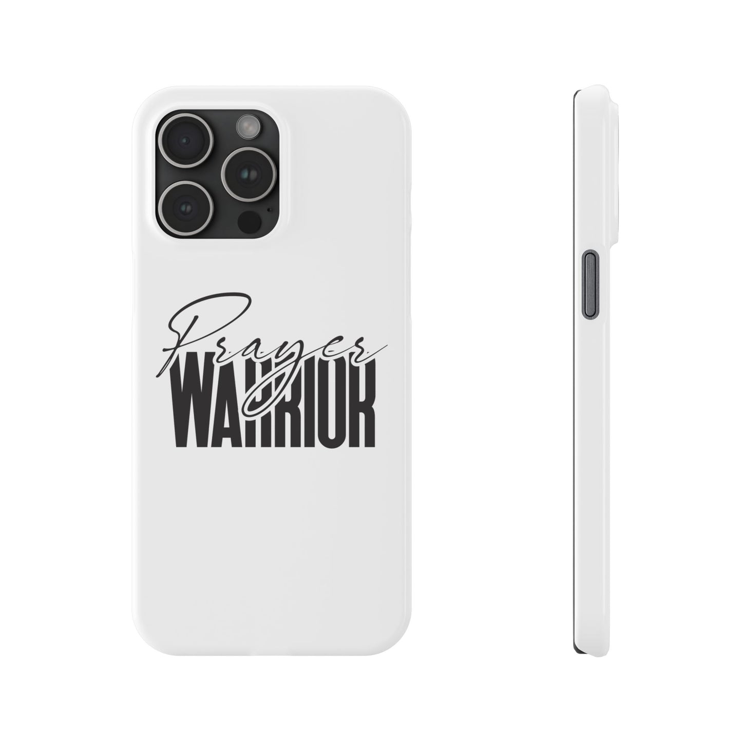 “Prayer Warrior Slim Phone Case – Sleek, Durable, and Inspirational Protection for iPhone Models 12-16”