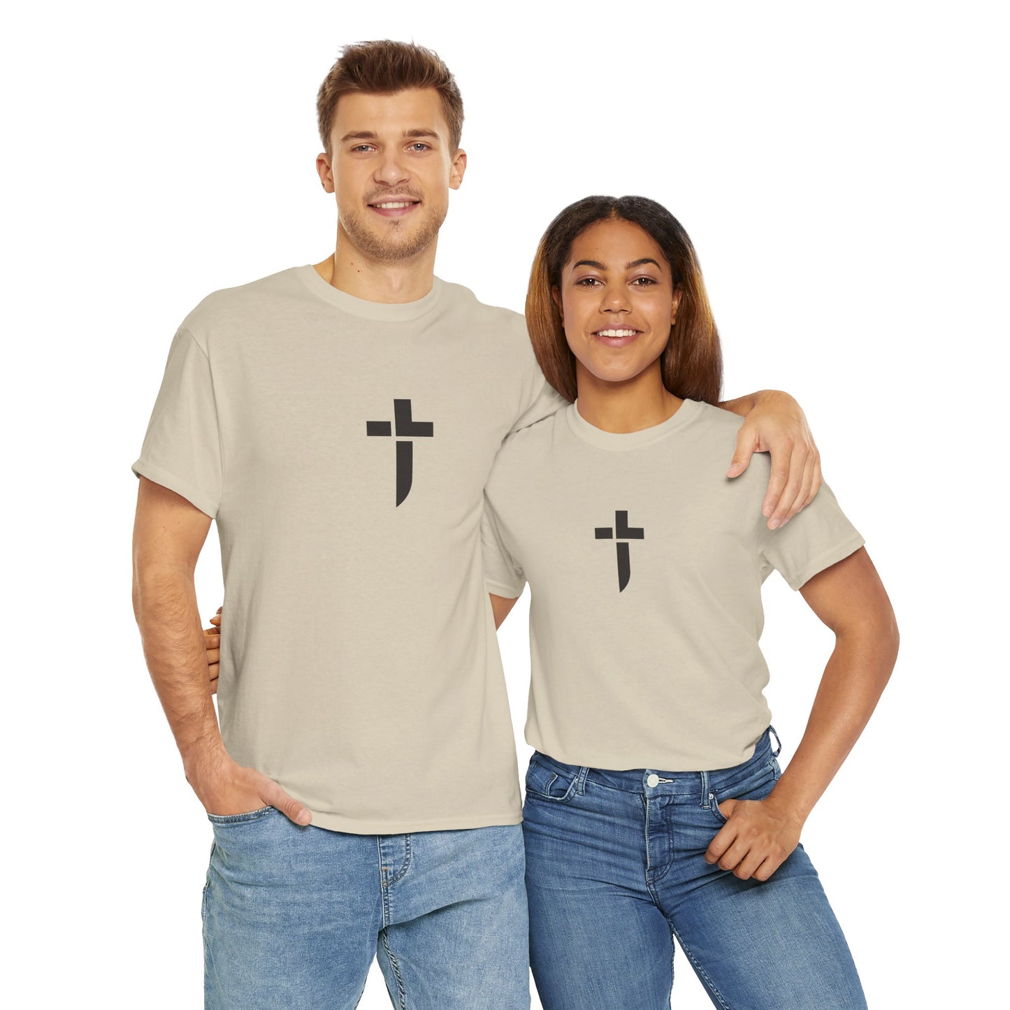 “Prayer Warrior Cross Unisex Heavy Cotton Tee”