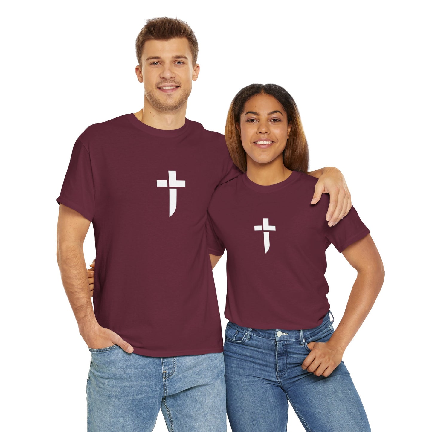 “Prayer Warrior Cross Unisex Heavy Cotton Tee”