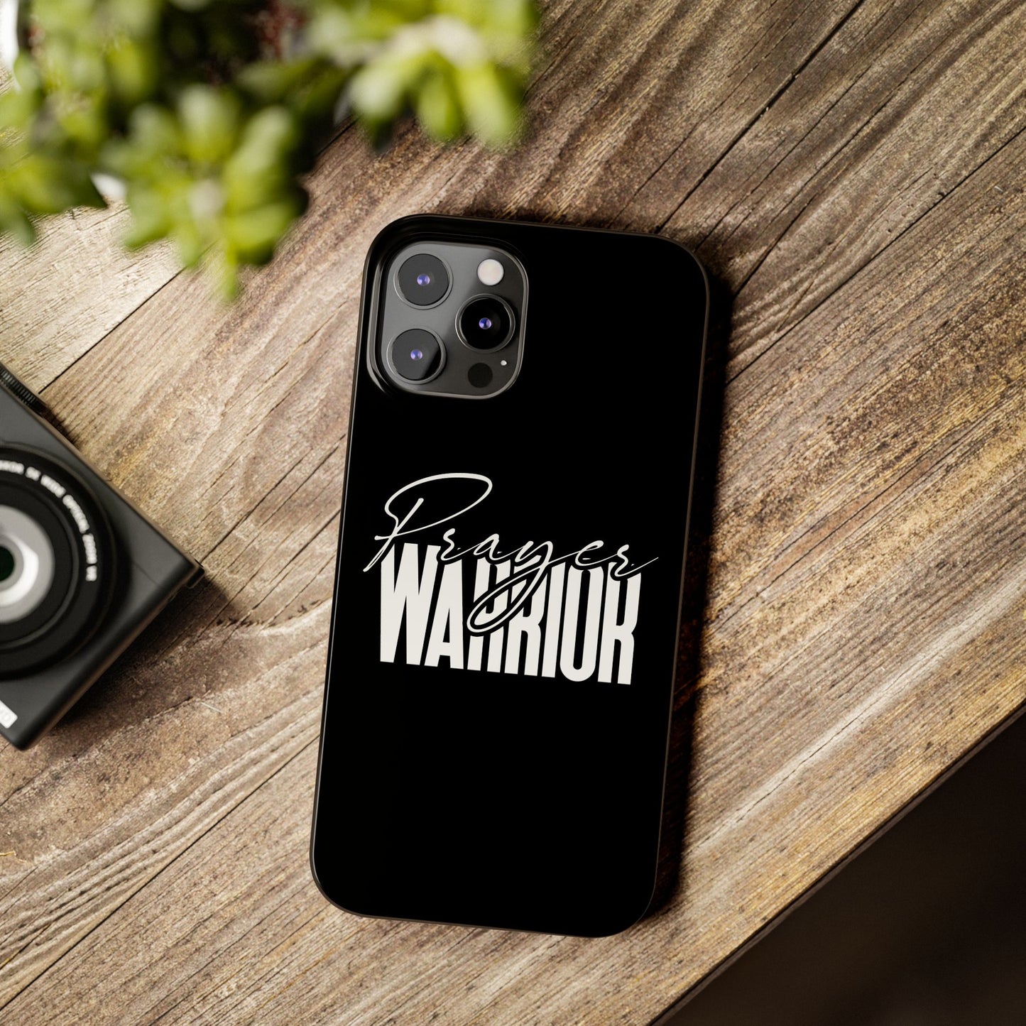 “Prayer Warrior Slim Phone Case – Sleek, Durable, and Inspirational Protection for iPhone Models 12-16”