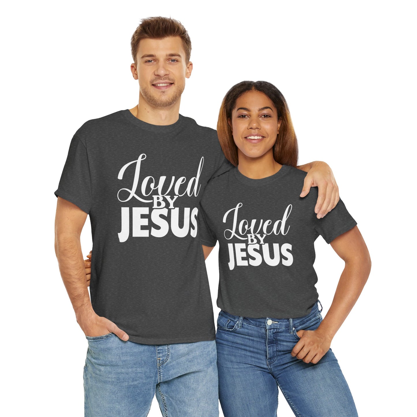 “Loved by Jesus - Unisex Heavy Cotton Tee | Faith-Based Inspirational T-Shirt for Everyday Wear”
