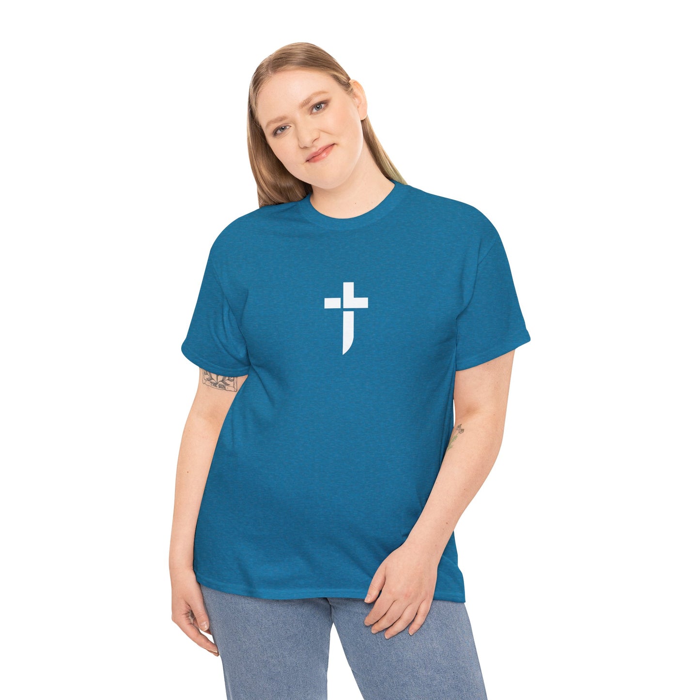 “Prayer Warrior Cross Unisex Heavy Cotton Tee”